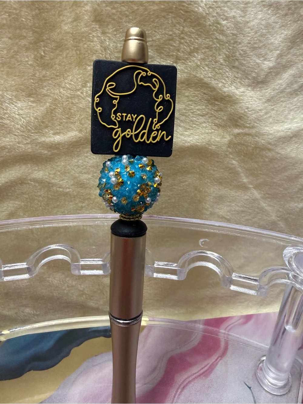 New Beaded Golden Girl Pen